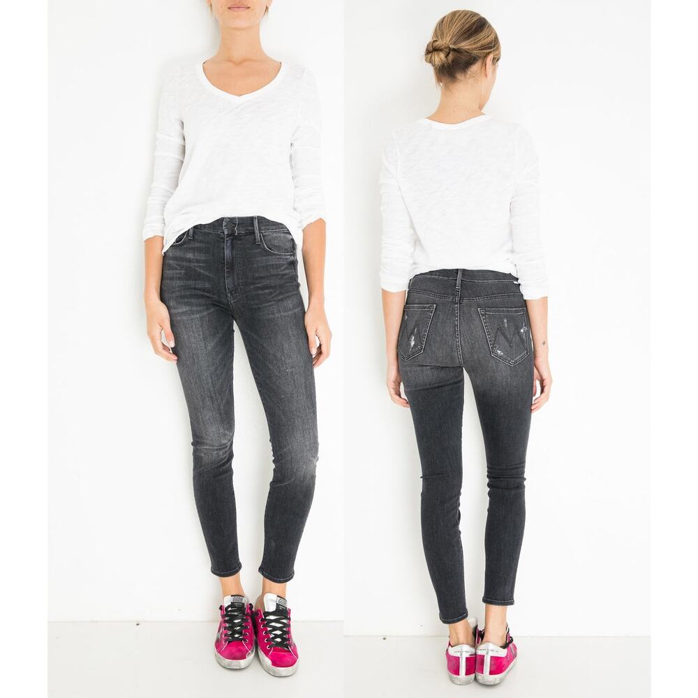 MOTHER High Waisted Looker Ankle Jeans Leave the Light On 27